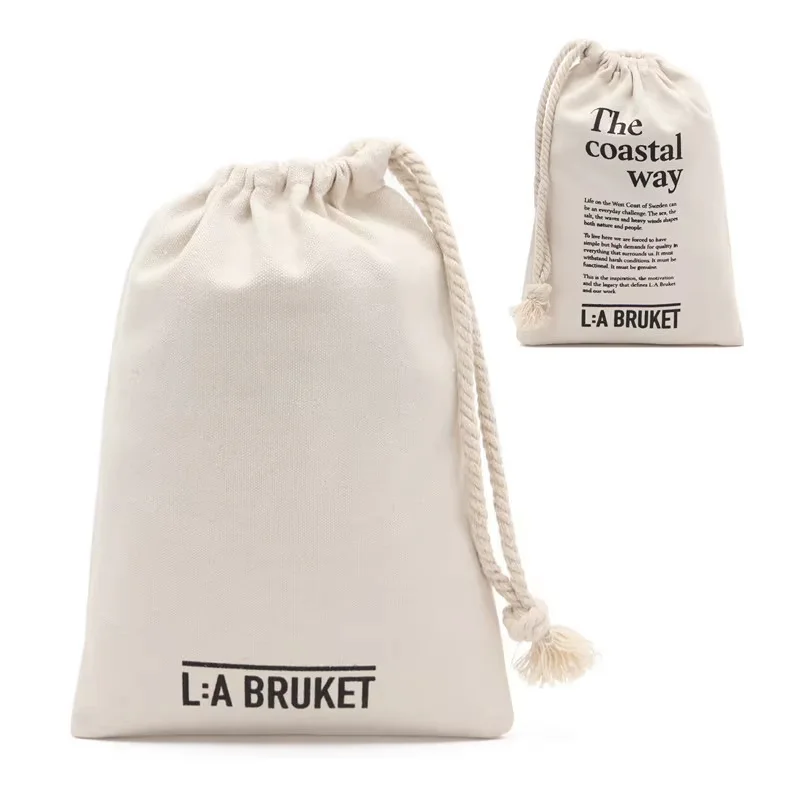 Printed Cotton Drawstring Bag product view 4
